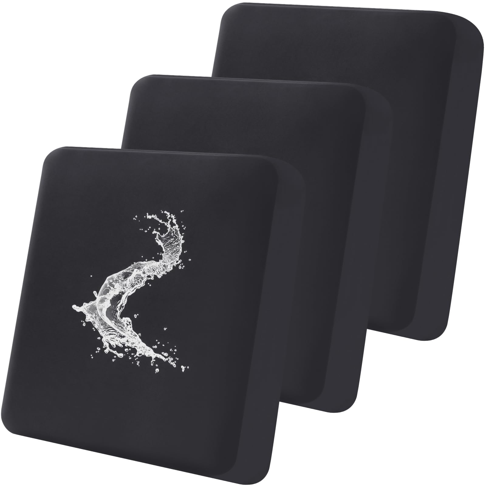 Smiry Waterproof Couch Cushion Covers, Stretch Washable Sofa Cushion Cover, Soft Sofa Slipcover Elastic Non-Slip Furniture Protector For Pets, Kid (3 Pack, Black)